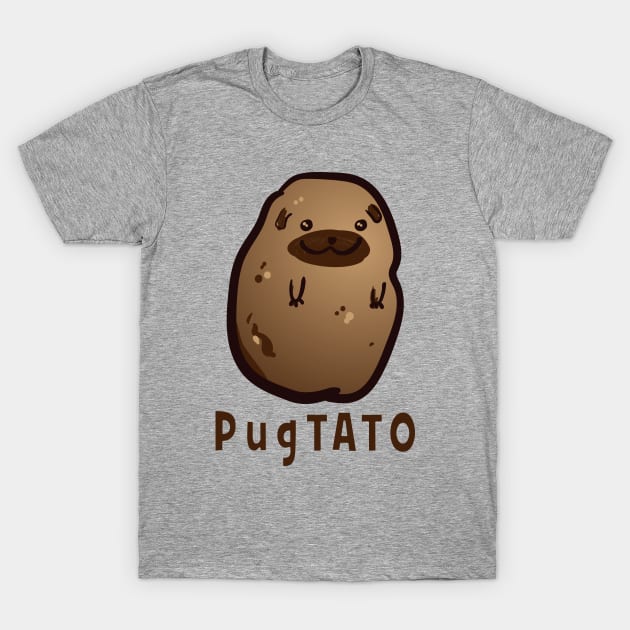 Pugtato Pug Potato Pun Shirt T-Shirt by teepartee